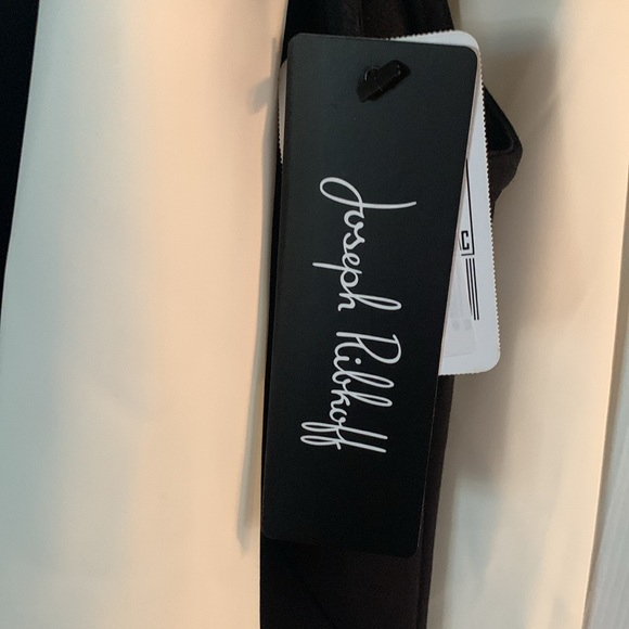 Joseph Ribkoff Black & White One Strap Dress White Bow Sz.6 Elegant FLAW NWT - Picture 3 of 12